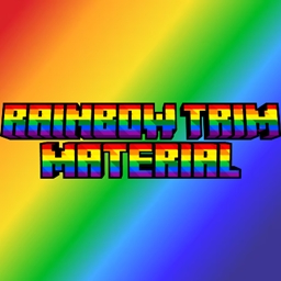 Rainbow trim material logo