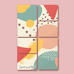 HQ Abstract Collage Painting #1 Samtuse963