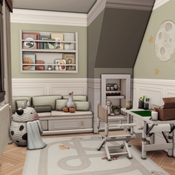 Green Todllers bedroom