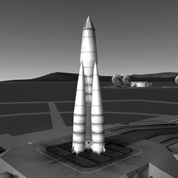 Realistic Sputnik 1 and 2 logo