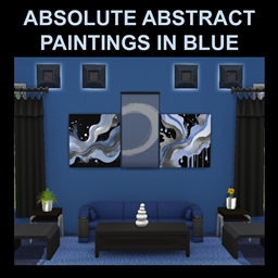 Absolutely Abstract Paintings in Blue