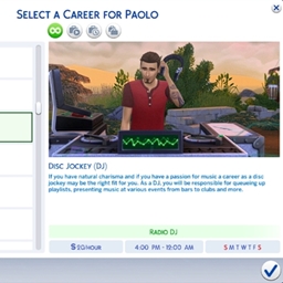 DJ career by kiarasims4mods Spanish translation