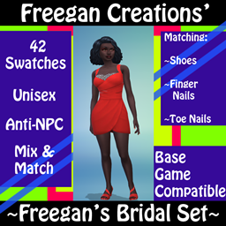 FC-Freegan's Bridal Set-Wrap Shiny Short Dress