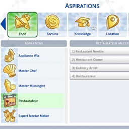 ✨Restaurateur's Aspiration by kiarasims4mods Spanish translation✨