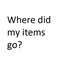 Where did that one item go? logo