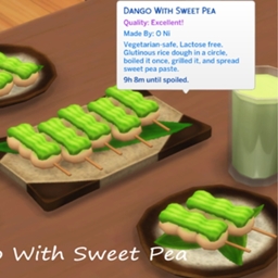 Dango with sweet peas by ONI Spanish translation