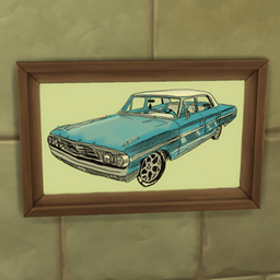 Blue Vintage Car Painting project image