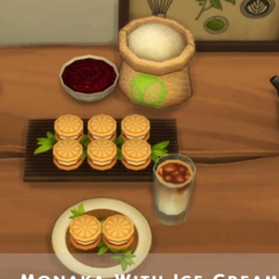 Monaka with ice cream by ONI Spanish translation