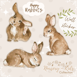 Sims4Luxury - Nursery - Happy rabbits - Wall stickers - The Sims 4 ...