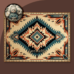 Folk Pattern Rectangular Dance Rug #1 Samtuse963 logo