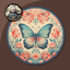 Butterfly Round Dance Rug #2 Samtuse963 logo