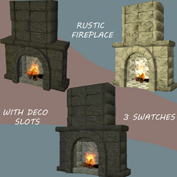 Rustic fireplace logo