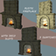 Rustic fireplace logo