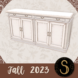 Sims4Luxury - Fall 2023 - Library shelving unit (modular) - Bottom logo