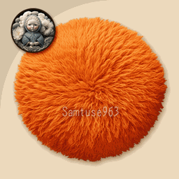 Pastel Fluffy Round Dance Rug #21 Samtuse963