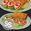 Panqueques rellenos de salmón y queso crema de S&S Traducido al español by LizzySims
