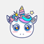 Kawaii world rainbow logo