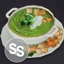 Sopa cremosa de espinacas con crutones de S&S Traducido al español by LizzySims