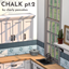 CHALK pt.2 - floor tiles and wallpaper - kitchen set - by charly pancakes logo