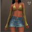 Tanker - Skirt, top and hair logo