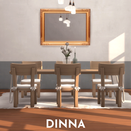 DINNA - dining room - by charly pancakes logo