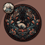 Classic Bunny Round Dance Rug #5 Samtuse963 logo