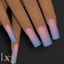 Ombre square nails logo