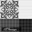 Tiles in black and white logo