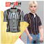 Children's Harness Suspendered Casual Short Sleeve Shirt logo