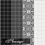 wall tiles in black and white logo