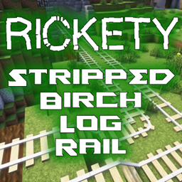 Rickety Stripped Birch Log Rail (3d models)