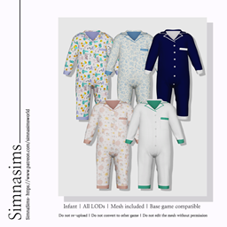 [Simna] Infant pajama onesie