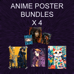 Japanese Journeys - Anime Posters Bundles X 4