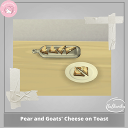 Pear and Goats' Cheese on Toast