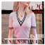 Women's V-neck Cropped Stylish Shirt logo