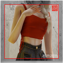 Venetian Side String Cropped Tank - The Sims 4 Create a Sim - CurseForge