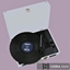 Minimal vinyl record player logo