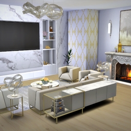 Luxury White Living Room