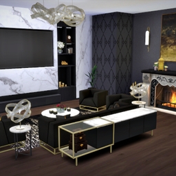 Luxury Black Living Room