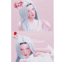 candy and strawberry cake hair clip logo