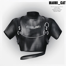 Maoni_cat_Suspenders Crop top