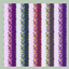 two-tone wallpaper with floral stripe logo