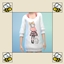 Child oversized sweater "A girl with a cat" logo