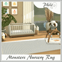 Cute Monsters Nursery Rug