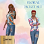 Modern floral jacket for denim outfit - Compatible with base game logo