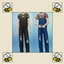 Child overalls with Patterned Tees logo