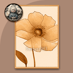 Abstract Flower Painting #6 Sellable Extra A Samtuse963