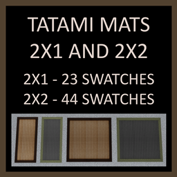 Japanese Journeys - Tatami Mats - 2X1 and 2X2 Versions