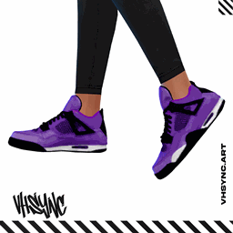 [VHSync] Women's Retro 4 Sneakers logo