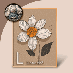 HQ Large Table Painting Flowers Color Sketch #1 logo